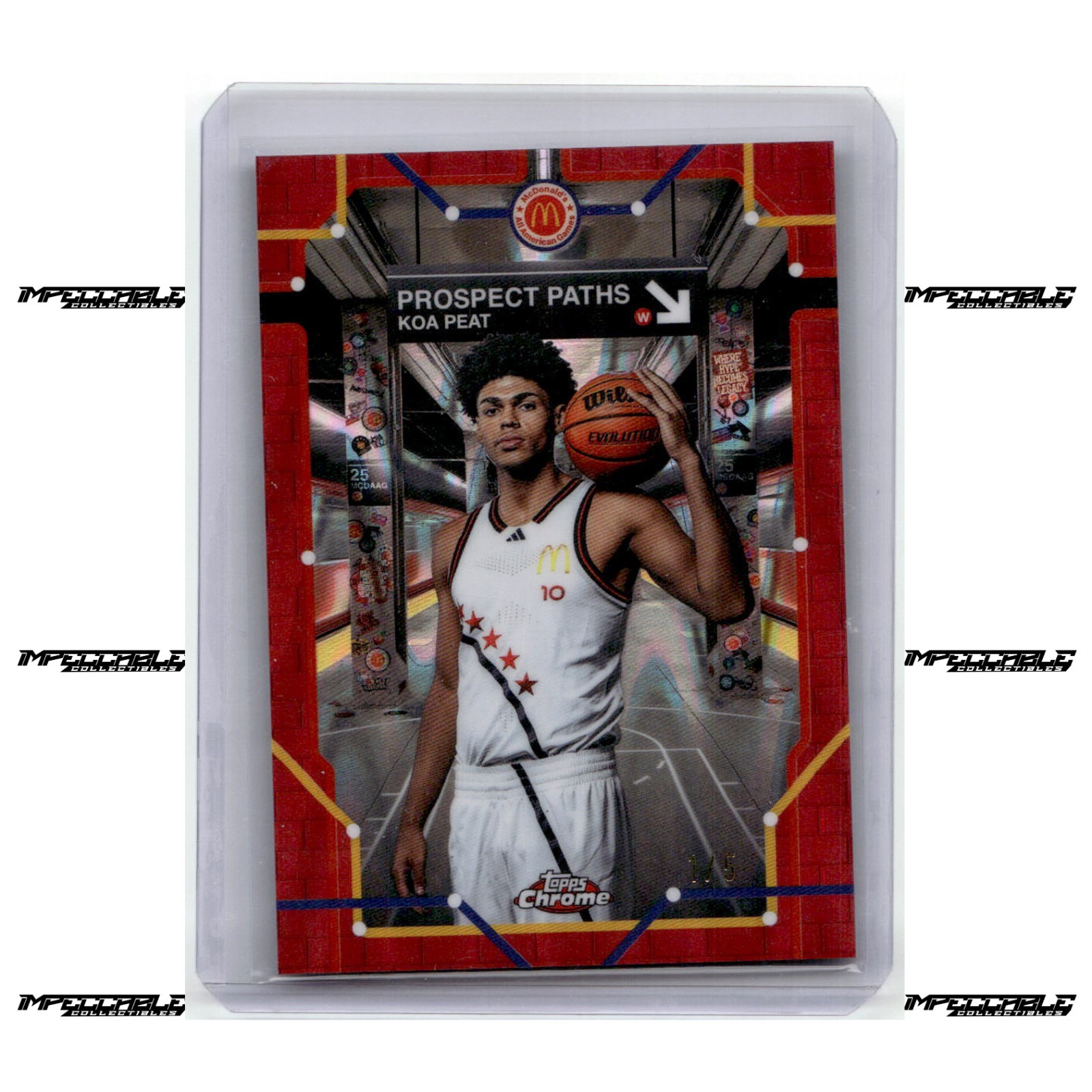 2025 Topps Chrome McDonald's A/A - Red #PP-13 Koa Peat Rookie 1/5