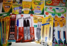 Crayola Crayons Bic Pens Pilot Uniball Pens Testors Paint Brushes You Choose