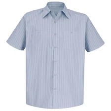 Red Kap Men's Short Sleeve Striped Work Shirt