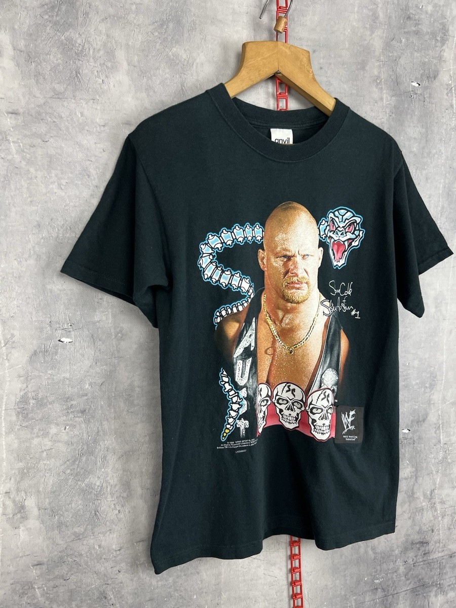 Vintage Stone Cold Steve Austin Rare WWF 1999 Wild Oats WWE T