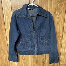 True Vintage 70s Levi's Panatela Tops Denim Jacket Fits Medium Lightweight Zip