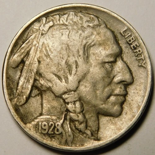 1928 D Buffalo Nickel EF-Details  "Actual Coin Pictured- Not Cleaned"