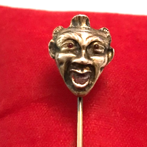Épingle à Cravate Ancienne Art Nouveau – Argent Massif, Sans Marque, Vintage, D'époque