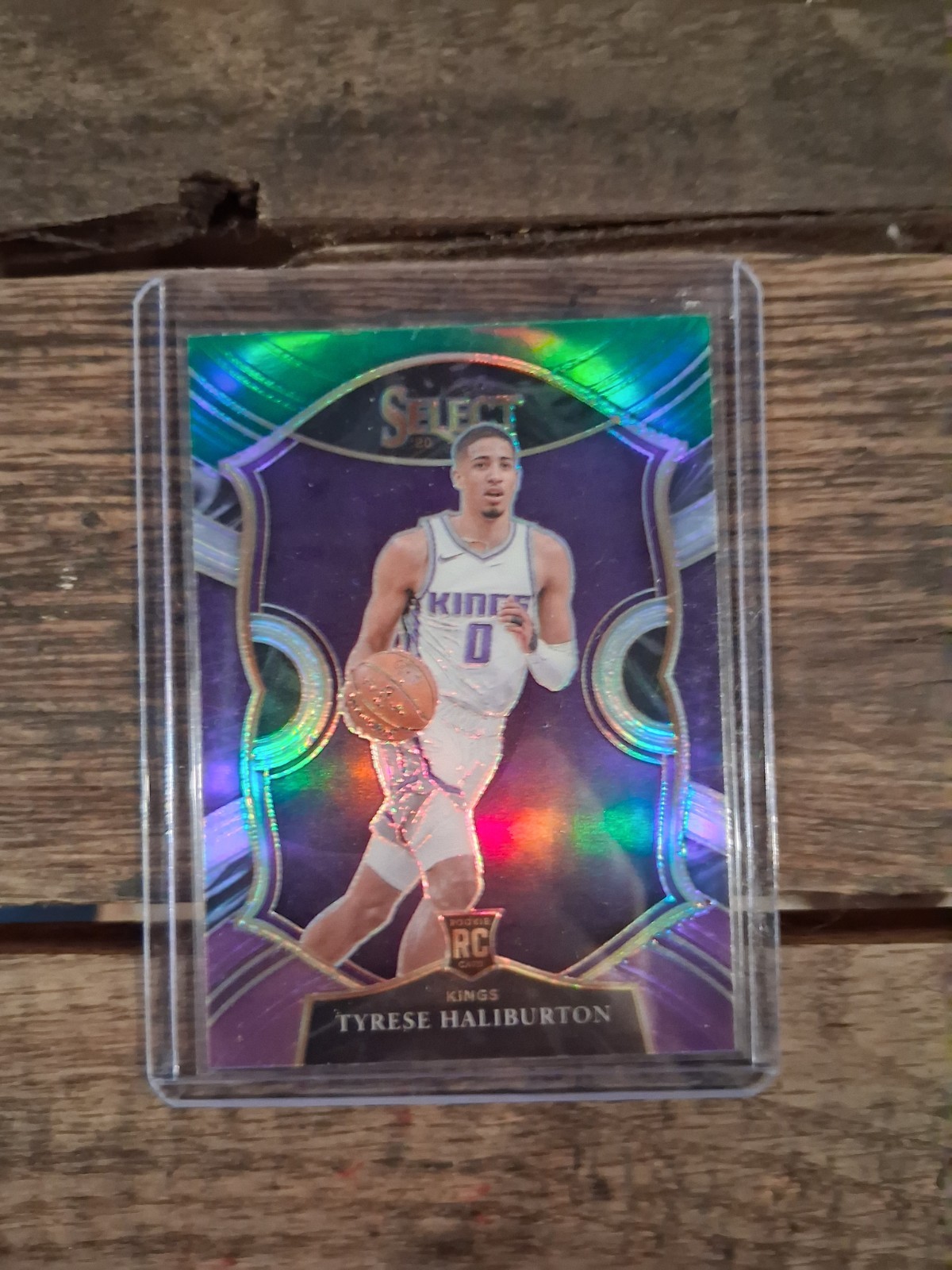 2020-21 Panini Select Concourse Tyrese Haliburton #72 Green/White/Purple RC