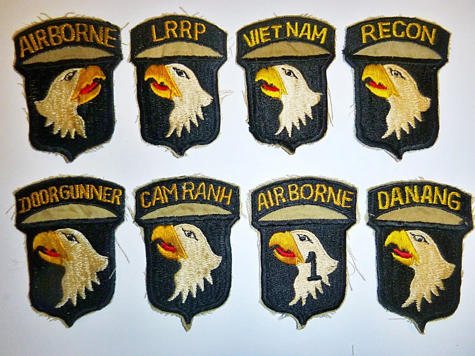 Raro Lote x 8 Parche Original - 101ª División Aerotransportada - MACV - Guerra de Vietnam, D.51 Foto 2 de 4