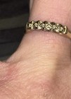 Vintage 14K Yellow Gold,6 Round Diamonds Band Ring Prong Set Size 6 Signed — photo 1