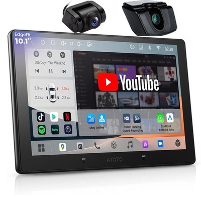 2026 ATOTO A7 Android13 4+64G Car Stereo AI Voice Radio 4G LET Front&Rear Camera