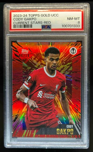 2023-24 Topps Gold UCC Cody Gakpo Red Current Stars #6/10 PSA 8
