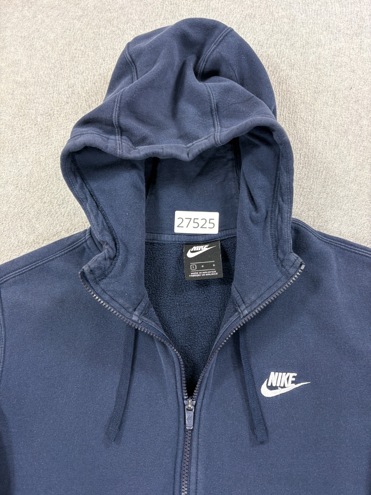 Nike Classic Solid Stitched Logo Full Zip Hoodie … - image 4