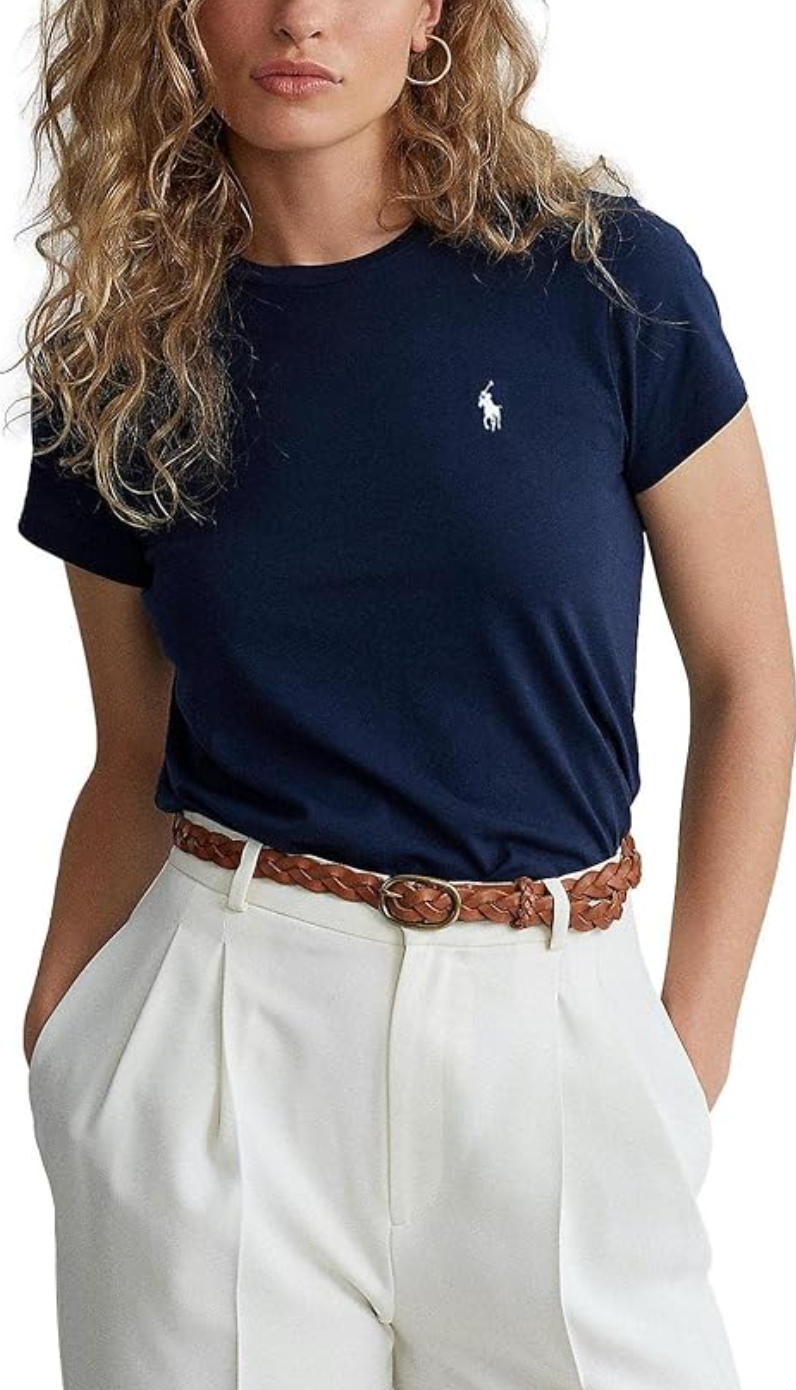 Women's EXTRA SMALL/ Polo Ralph Lauren Cotton T shirt Navy