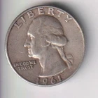 1961-D WASHINGTON QUARTER 25¢ DENVER 90% SILVER COIN UNITED STATES MINT