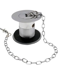 1.5 inch Slotted Belfast Sink Waste with Metal Plug & Chain Chrome Plated Brass