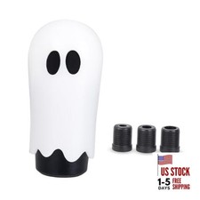 Ghost Shift Knob, Aluminum Weighted Automotive Gear Shift Manual knobs White