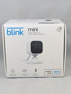 Blink Mini Smart Security Camera HD 1080p Indoor Plug-In Surveillance BCM00300U