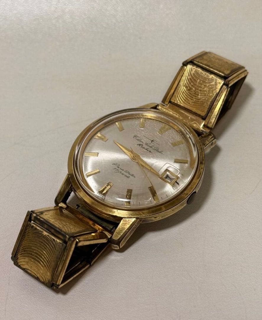 Citizen Auto Dater Rookie Timepiece Wristwatch Vintage Gold Tone Mens image 5