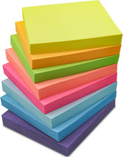Sticky Notes 3X3, 8 Pack Sticky Pads 100 Sheet/Pad, Bulk Sticky Note Pads, Multi