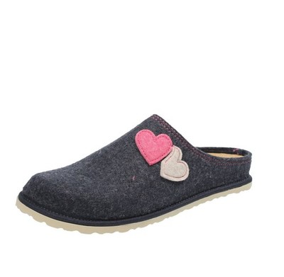 Inblu warme blaue Wollhausschuhe - Größe 35 [22,8 cm] Damenschuhe Pantoffeln