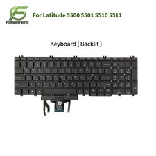 New 0MMH7V For Dell Latitude 5500 5501 5510 5511 Backlit US Keyboard W/ Pointer