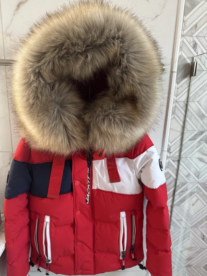 JACKIT EXTRS WARM RED PUFFER SIZE SMALL, With Zipper And Buttons - Image 2 of 4