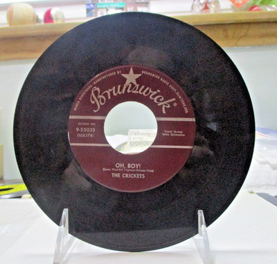 The Crickets Buddy Holly - Oh, Boy! - 1957 Rock 'n' Roll 45 9-55035 Brunswick