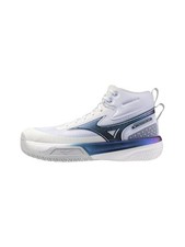 Mizuno Neo Jump Mid Volleyball - White Navy  ...