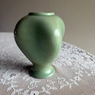 Vintage Red Wing Pottery Vase 1626 Art Deco Green USA 6” H - MCM Sleek Lines