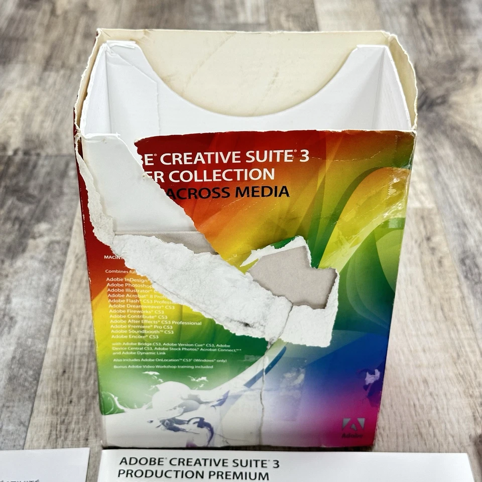 Adobe Creative Suite 3 Master Collection Design Across Media Macintosh Mac READ - Image 2 of 4