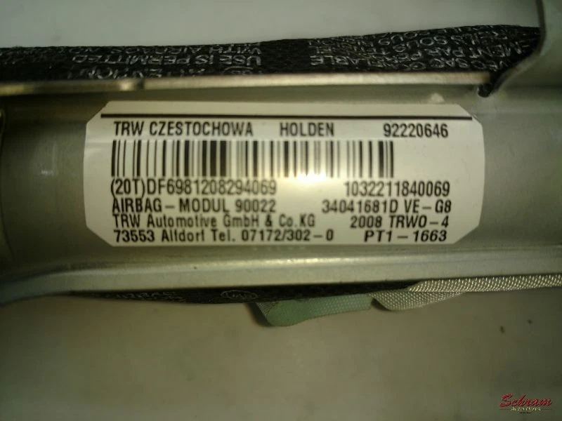 Bolsa de aire izquierda para conductor techo para conductor compatible con 08-09 G8 1825108 Foto 2 de 4