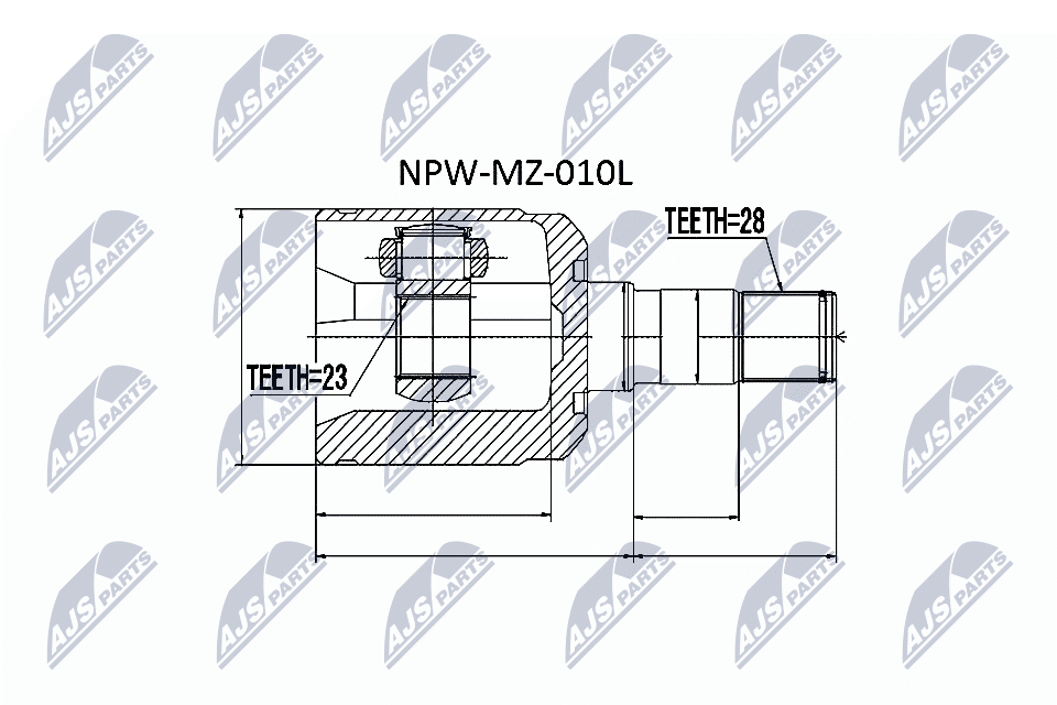 ✅Fits NTY NPW-MZ-010L INNER CV JOINT ⭐UK Seller⭐ - Image 5
