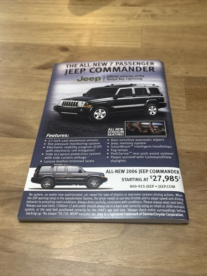 Tampa Bay Lightning 2005-06 Ice Time Game Program Magazine 8.5”x5.5” - Image 4 of 4