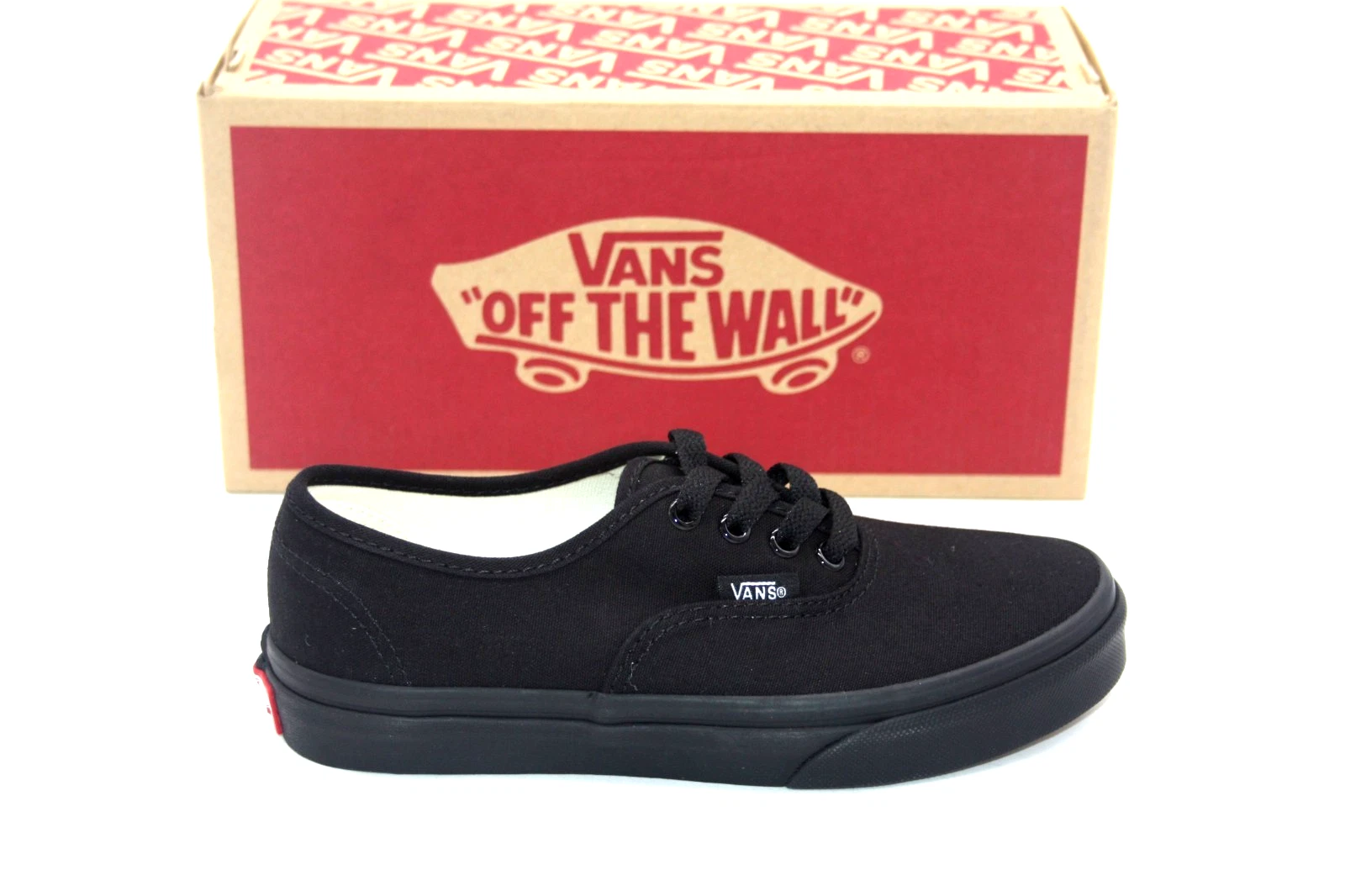 Scarpa da skate Vans Authentic bambino piccolo nera monocromatica TAGLIA PRESCOLARE RUNS