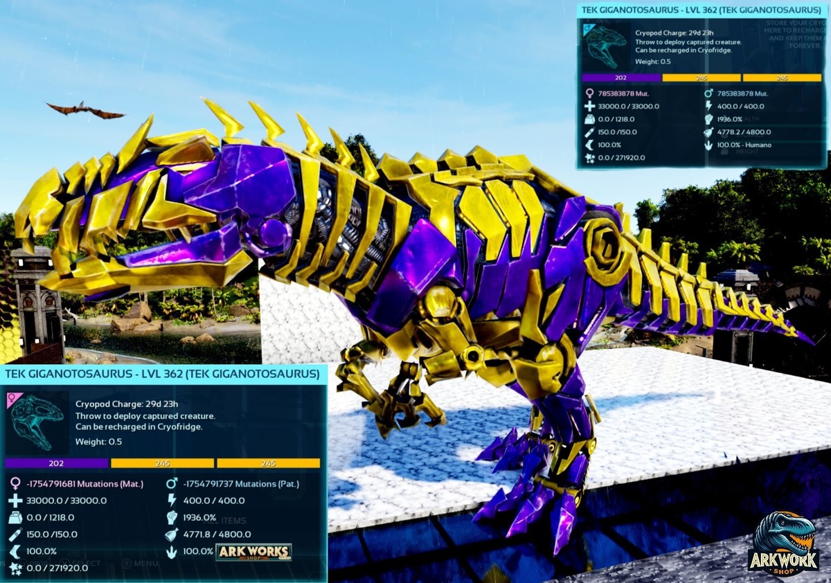 ARK Survival Ascended – Giga 900M Con Statistiche Top (PVE) Per PS5, XBOX E PC