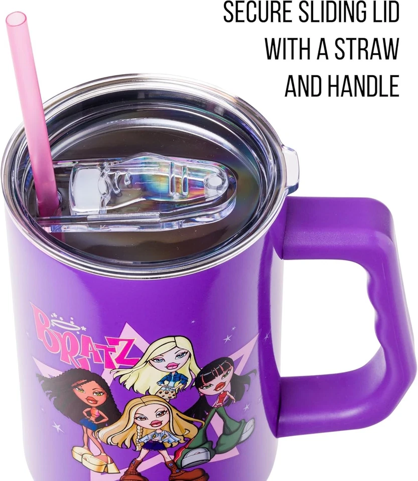 Bratz Featuring Cloe, Yasmin, Jade, and Sasha Stainless Steel Tumbler with Ha... - Image 4 of 4