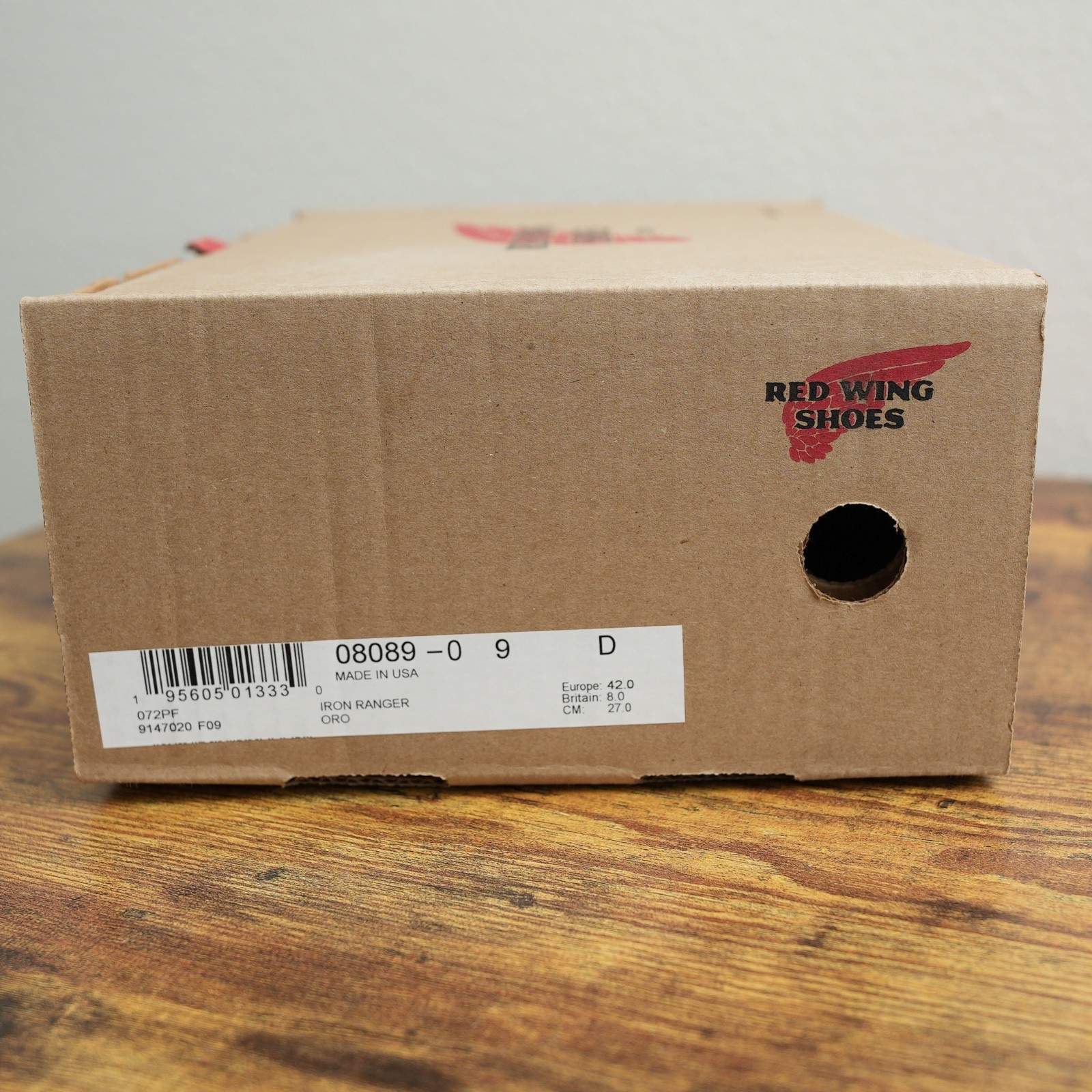 Red Wing Iron Ranger 8089 6" Boots Men Oro Legacy Oiled Leather Traction Tred 9