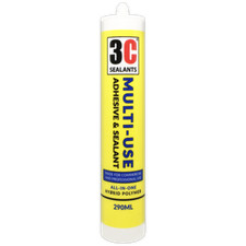3C Sealants Multi-Use All-In-One Adhesive & Sealants 290ml White RAL 9010