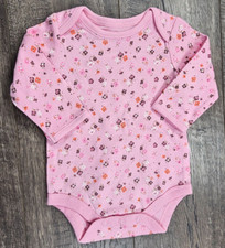 Baby Girl Clothes Nwot Little Wonders Newborn Pink Cute Flower Bodysuit