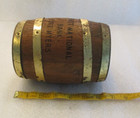 VINTAGE FIRST NATIONAL BANK 6" WOOD BARREL COIN BANK w/ COMBINATION LOCK — photo 7