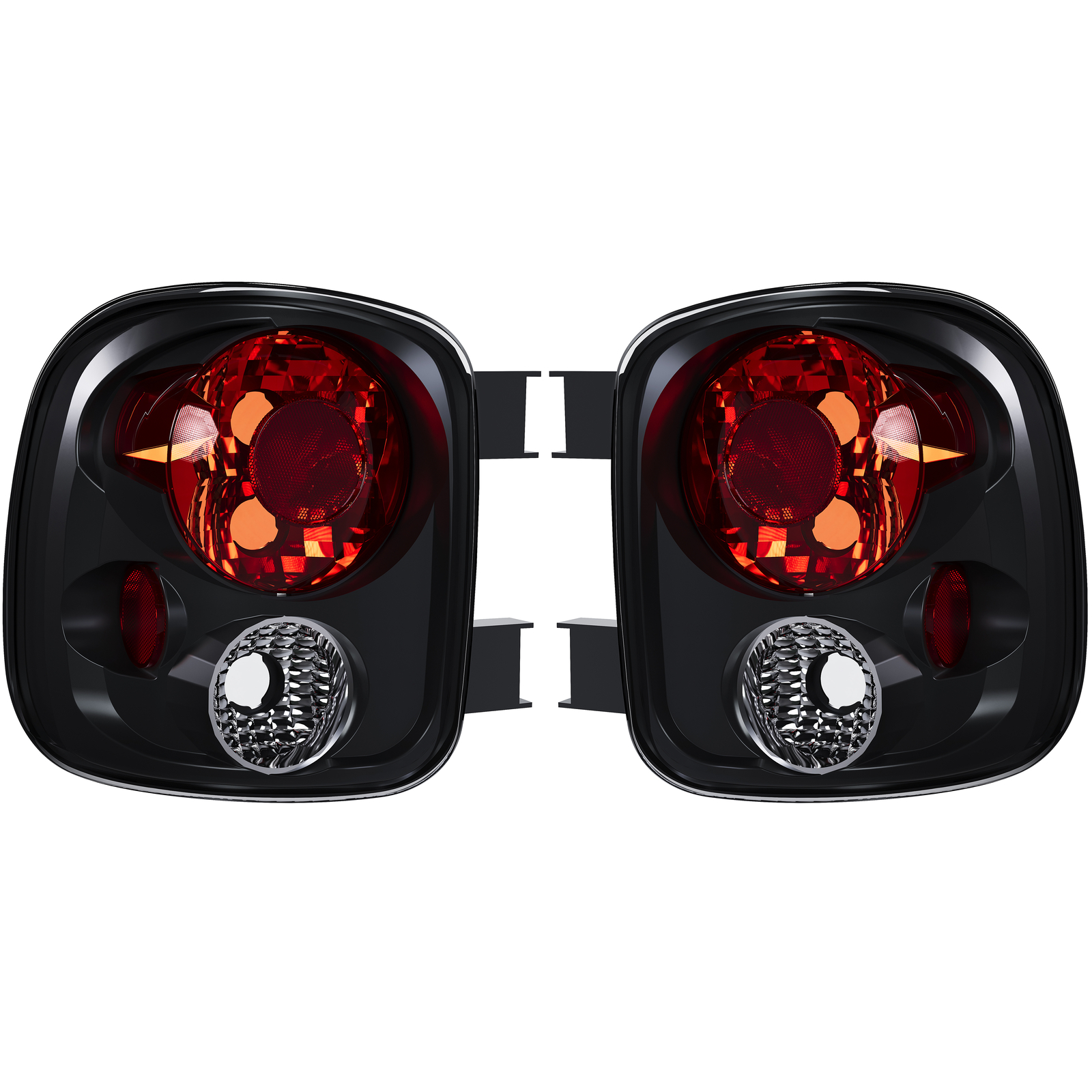 Black Smoked Tail Lights for 1999-2004 Chevy Silverado Sierra Stepside