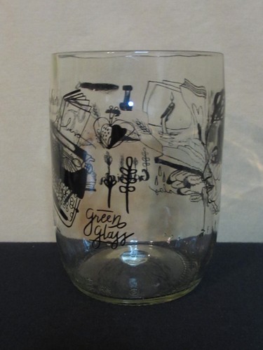 Rare Set of 4 Fita Frattini Green Glass Rocks Glasses - Imagen 7 de 9