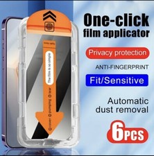 6x Tempered Glass Screen Protector with Auto Alignment Kit for iPhone 15 pro max
