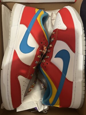 Size 9.5 - Nike Dunk Low x LeBron James Fruity Pebbles