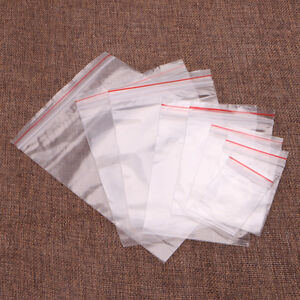 100 NEW 45mmx50mm Small Clear Plastic Bags Baggy Grip Seal 45x50 mm Zip 4.5x5 cm