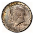 1964 50c Kennedy Half Dollar - Iridescent Rainbow Toning - BU - SKU-Z3953