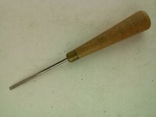Vintage Flat Head Screw Driver Rounded Wood Handle 117   117 117