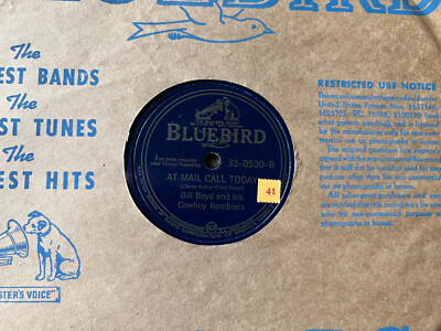 BILL BOYD Shame On You/At Mail Call Today BLUEBIRD 33-0530 V++/E ...