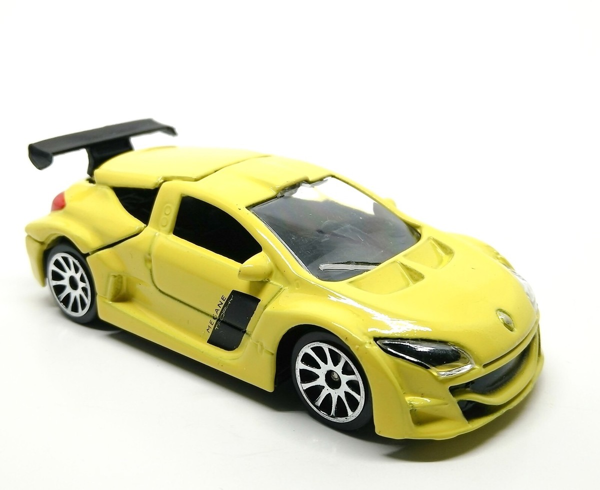 ミニカー Renault Mégane Majorette Renault Megane Trophy Yellow - Wheel 10S 1:64 (3