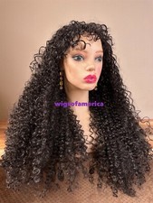 african american wig afro curly 26 inch long dark brown color 2