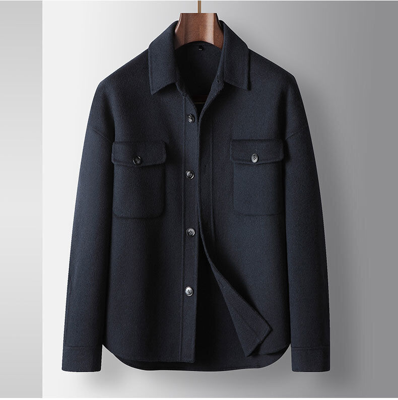 Men's Jacket 2024 Autumn Winter Double-sided Coat Woolen Men's Jacket 2024 Autumn Winter Double-sided Coat Woolen