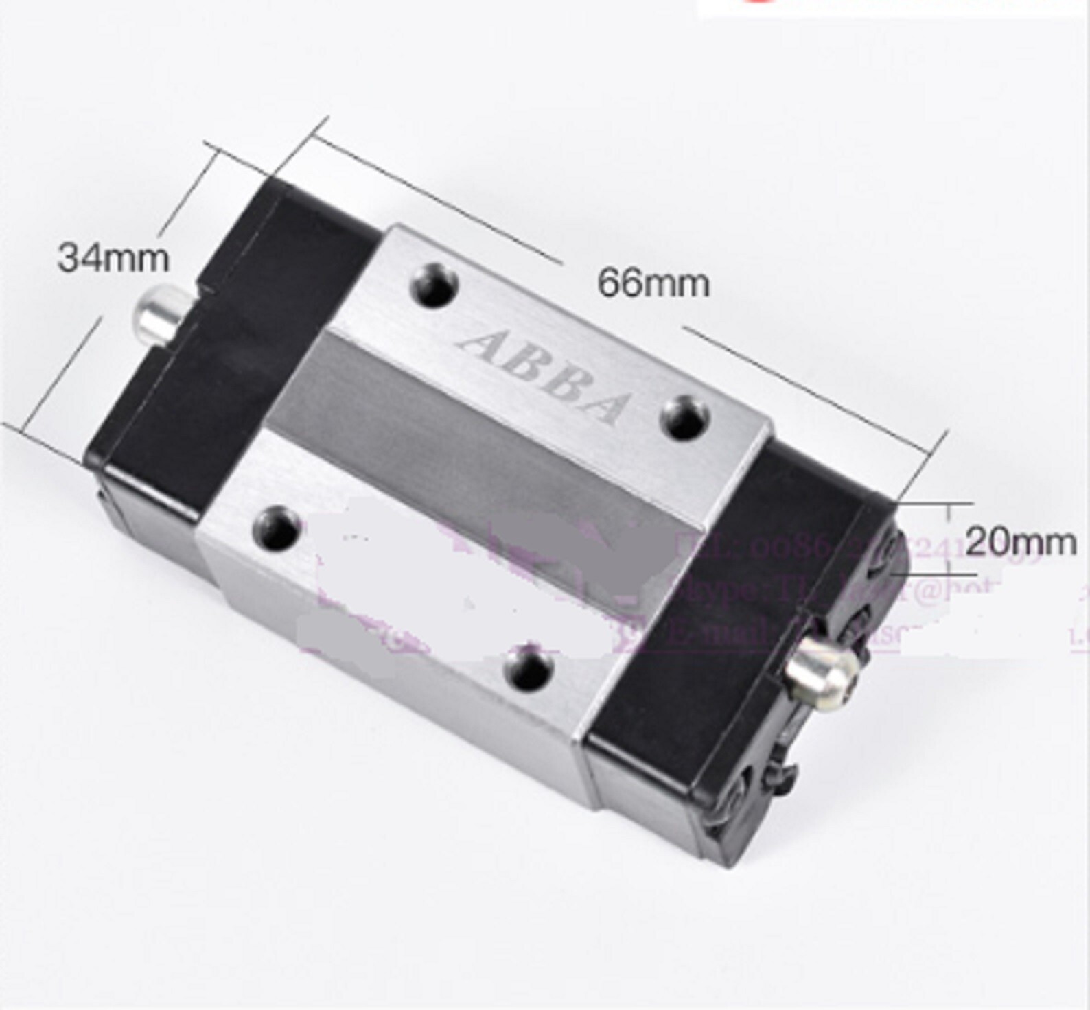 Abba BRS15B Linear Guide Slider Block Bearing Car Carriage Rail ...
