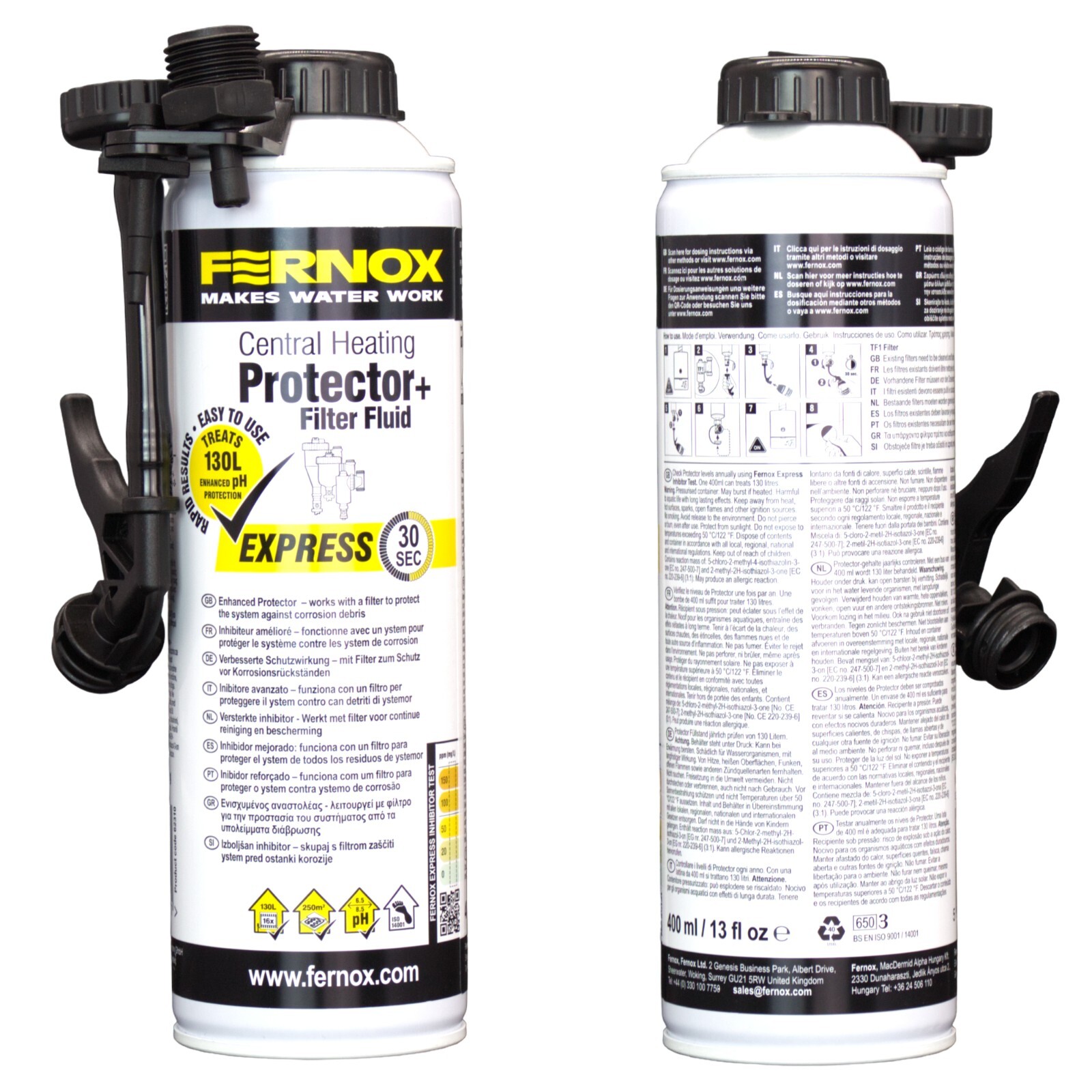 Fernox F9 Express Protector & Filter Fluid 400ml for Use with TF1 Filte 130l